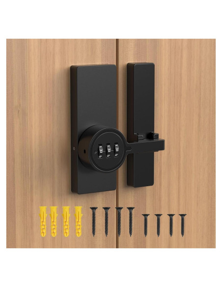 Cerradura de puerta de granero SecureLatch SEL-Code Lock02 negra