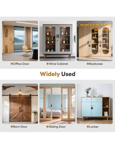 Cerradura de puerta de granero SecureLatch SEL-Code Lock02 negra