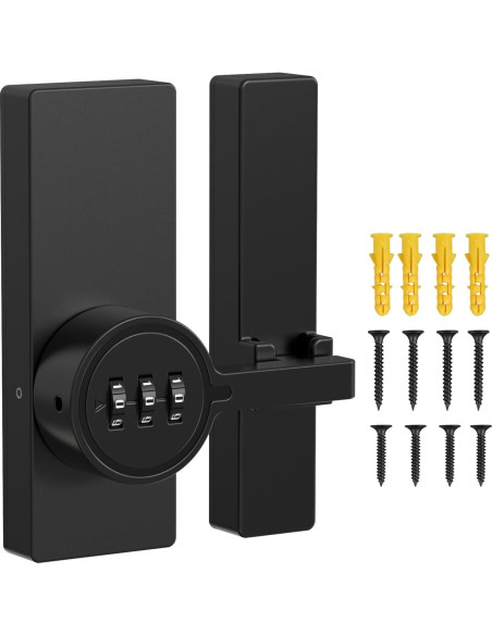 Cerradura de puerta de granero SecureLatch SEL-Code Lock02 negra