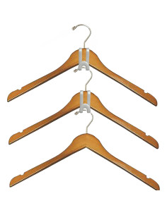 25 Ganchos Conector de Perchas PCTC Gris Ahorra Espacio 2