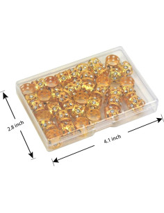 40 Anillos de Dreadlocks Dorados BIYOUTE con Rhinestones 2