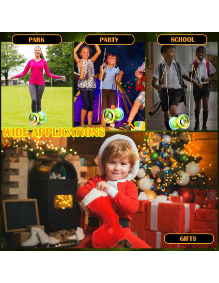 Juego de Diabolo Chino LED Chitidr 12.8 cm Amarillo