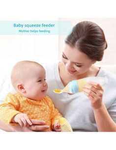 Cuchara dispensadora de comida para bebés Termichy azul - 119g 2