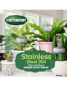Etiquetas de Jardín Gottinfurt 25 Piezas Acero Inoxidable 9.5x3.5cm 2