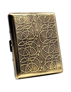 Estuche de metal chapado en bronce GOSHENTECH para 20 cigarrillos