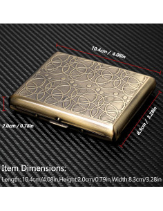 Estuche de metal chapado en bronce GOSHENTECH para 20 cigarrillos 2