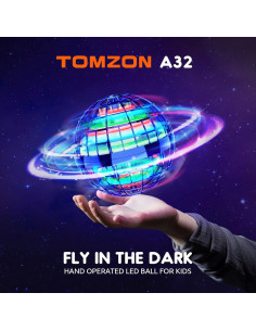 Bola Voladora TOMZON A32 Azul - Dron Juguete LED para Niños 2