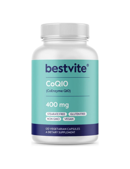 Coenzima CoQ10 400mg Bestvite - 120 Cápsulas Vegetarianas