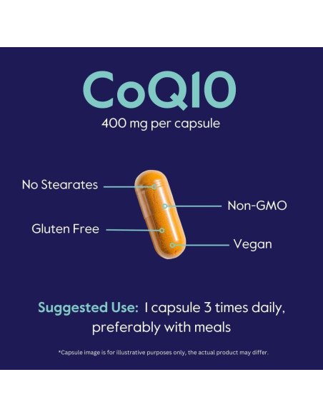 Coenzima CoQ10 400mg Bestvite - 120 Cápsulas Vegetarianas