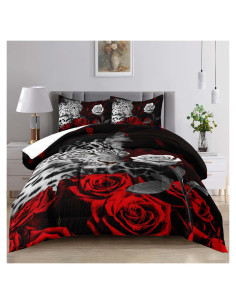 Conjunto de edredón individual Raphus cucullatus estampado guepardo 3 piezas