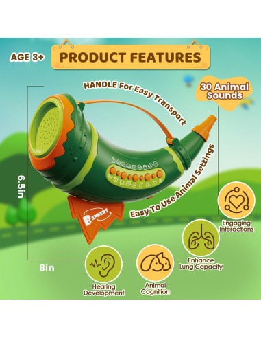 Llamador de Animales JOY SPOT! 20.32 cm 30 Sonidos 2 Modos