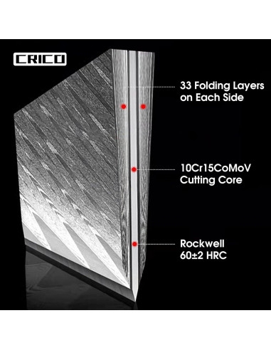 Cuchillo de Deshuesar CRICO Damasco 13.5 cm Acero VG10 Forjado