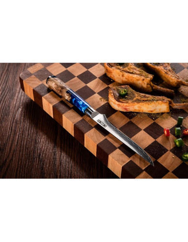 Cuchillo de Deshuesar CRICO Damasco 13.5 cm Acero VG10 Forjado