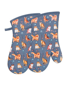 Guantes de Horno Antideslizantes RED LMLDETA 480F Azul Gato