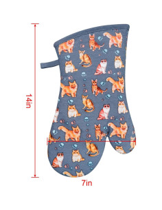 Guantes de Horno Antideslizantes RED LMLDETA 480F Azul Gato 2