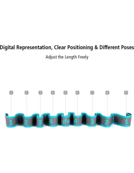 Correa de Estiramiento Elástica DEHUB 108cm Azul para Yoga y Pilates