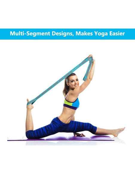 Correa de Estiramiento Elástica DEHUB 108cm Azul para Yoga y Pilates
