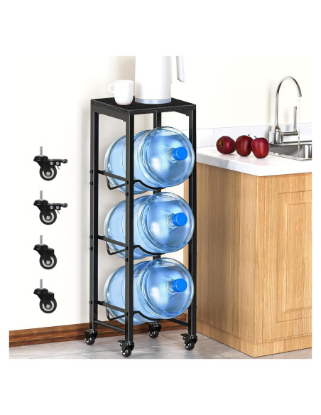 Soporte para Botellas de Agua Mlinavn 3 Niveles Negro