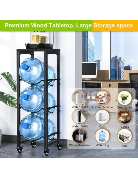 Soporte para Botellas de Agua Mlinavn 3 Niveles Negro