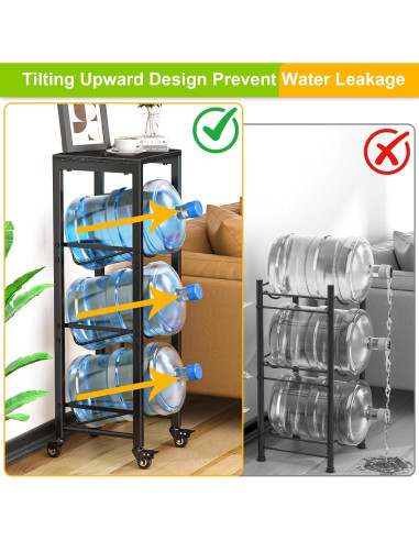 Soporte para Botellas de Agua Mlinavn 3 Niveles Negro