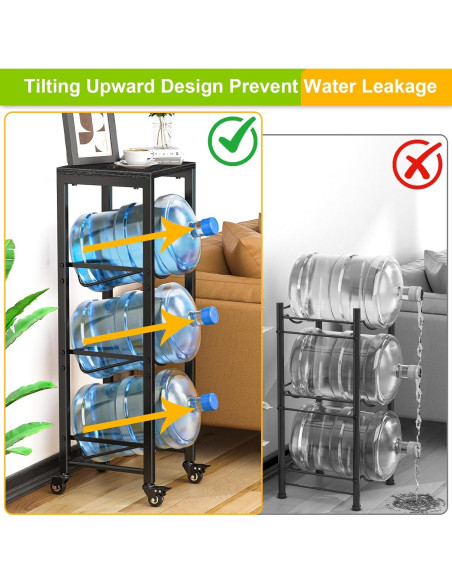 Soporte para Botellas de Agua Mlinavn 3 Niveles Negro