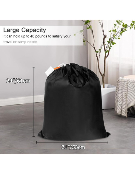 Bolsa de lavandería Polecasa negra 53x61cm resistente 50lbs
