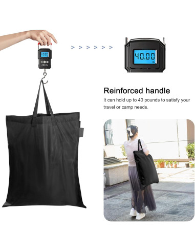 Bolsa de lavandería Polecasa negra 53x61cm resistente 50lbs