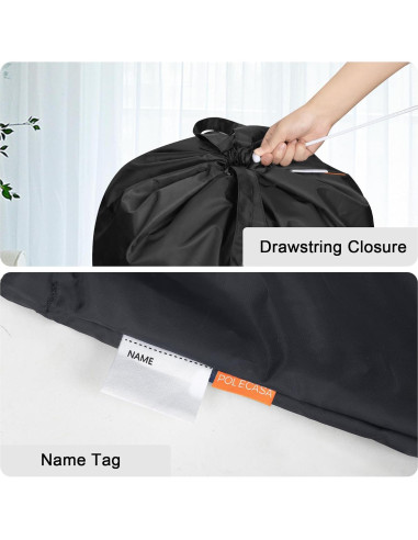 Bolsa de lavandería Polecasa negra 53x61cm resistente 50lbs