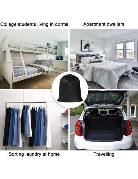 Bolsa de lavandería Polecasa negra 53x61cm resistente 50lbs