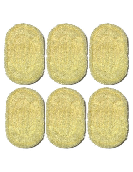 6 Tapetes de Jabón de Lufa Natural Mr.Cui'shop 8x12.5cm