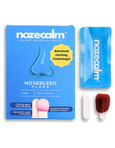 Detenedor de Sangrado Nasal NozeCalm - 6 Unidades - Hipoalergénico