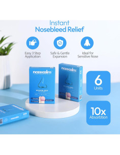 Detenedor de Sangrado Nasal NozeCalm - 6 Unidades - Hipoalergénico 2