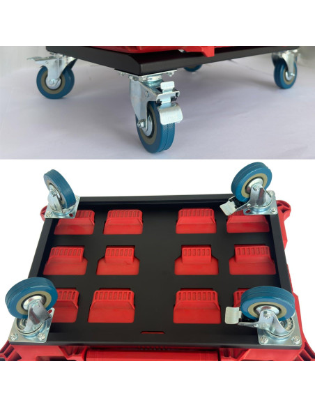 Carro de herramientas SZWJT-LV para Milwaukee Packout - Metal, 99.79 kg