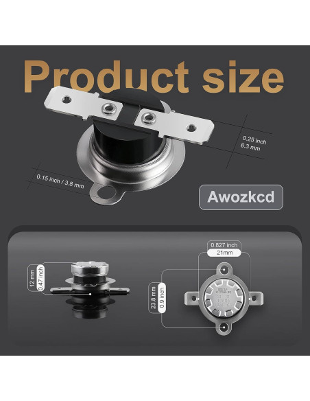 Interruptor Termostático KSD301 Awozkcd 2 Pcs 125V 16A