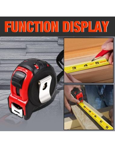 Cinta Métrica de Acero DNA Motoring 4.88 m con Bloqueo