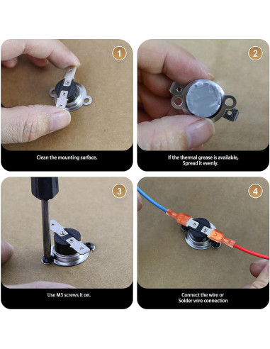 Interruptor Termostático KSD301 Awozkcd 2 Pcs 125V 16A