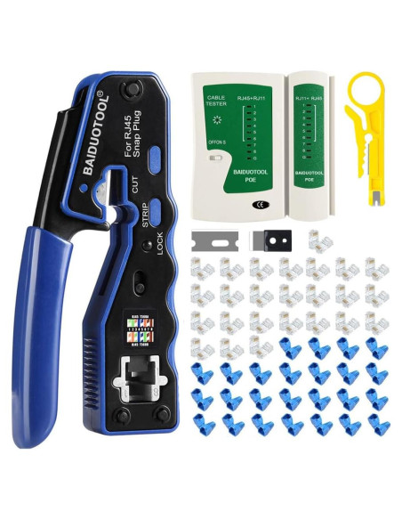 Kit de Herramientas de Crimpado RJ45 BAIDUOTOOL Cat5 Cat6