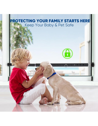 Barra de Seguridad Ajustable para Puertas y Ventanas Supforce 43-140 cm