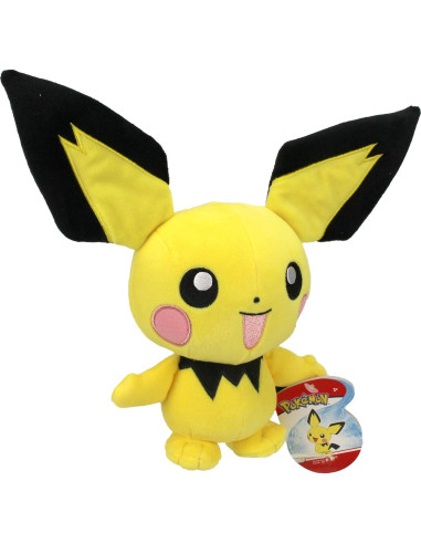 Peluche Pichu 20 cm Jazwares - Pokémon Licencia Oficial