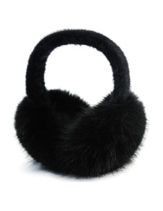 Orejeras de Invierno Plegables para Mujeres - Color Negro
