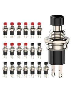 Interruptor de botón momentáneo DIYhz NC 1A 250V 20pcs