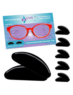 Almohadillas Nasales GMS Optical 1.3mm x 18mm - 5 Pares Negro