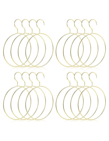 Perchas de Metal Cabilock 4 Pcs Doradas para Bufandas y Cinturones