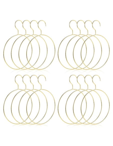 Perchas de Metal Cabilock 4 Pcs Doradas para Bufandas y Cinturones