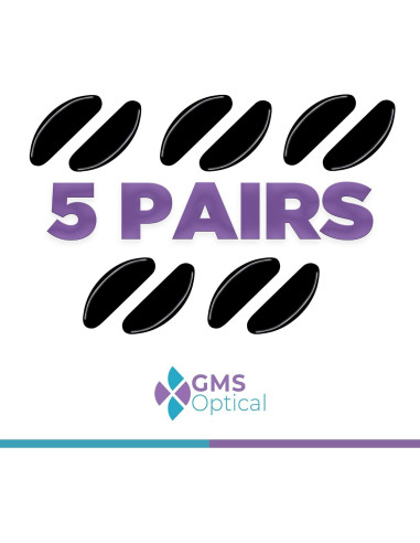 Almohadillas Nasales GMS Optical 1.3mm x 18mm - 5 Pares Negro