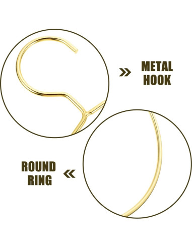 Perchas de Metal Cabilock 4 Pcs Doradas para Bufandas y Cinturones