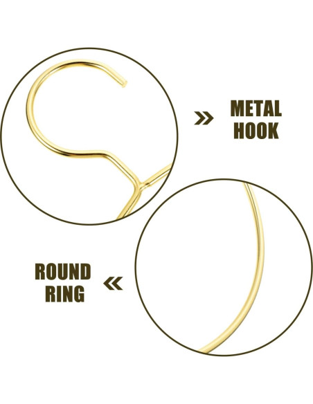 Perchas de Metal Cabilock 4 Pcs Doradas para Bufandas y Cinturones