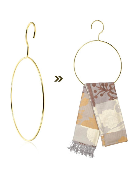 Perchas de Metal Cabilock 4 Pcs Doradas para Bufandas y Cinturones