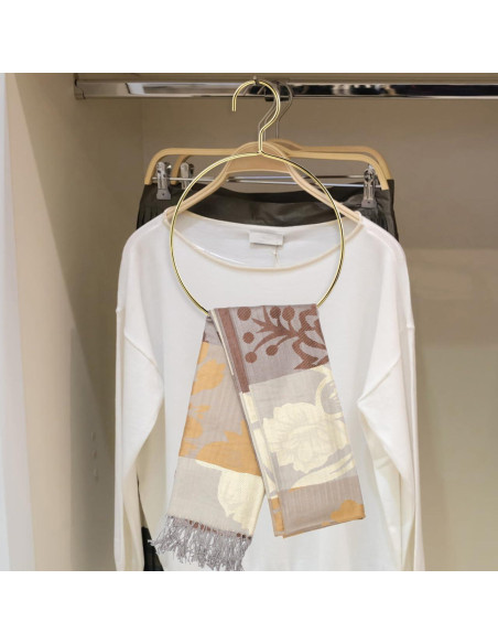 Perchas de Metal Cabilock 4 Pcs Doradas para Bufandas y Cinturones