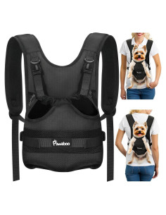 Mochila Portadora para Perros Pawaboo S Negra Ajustable